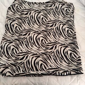 LOFT Black and White Zebra Print Camisole